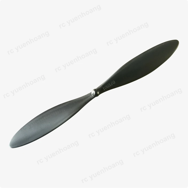 2 STUKS 100x70mm Langzaam vliegende Propeller Lengte 100mm Gat Dia 1mm 2-Blade Peddel Lichtgewicht Props voor RC Vliegtuig 6-7mm Motor