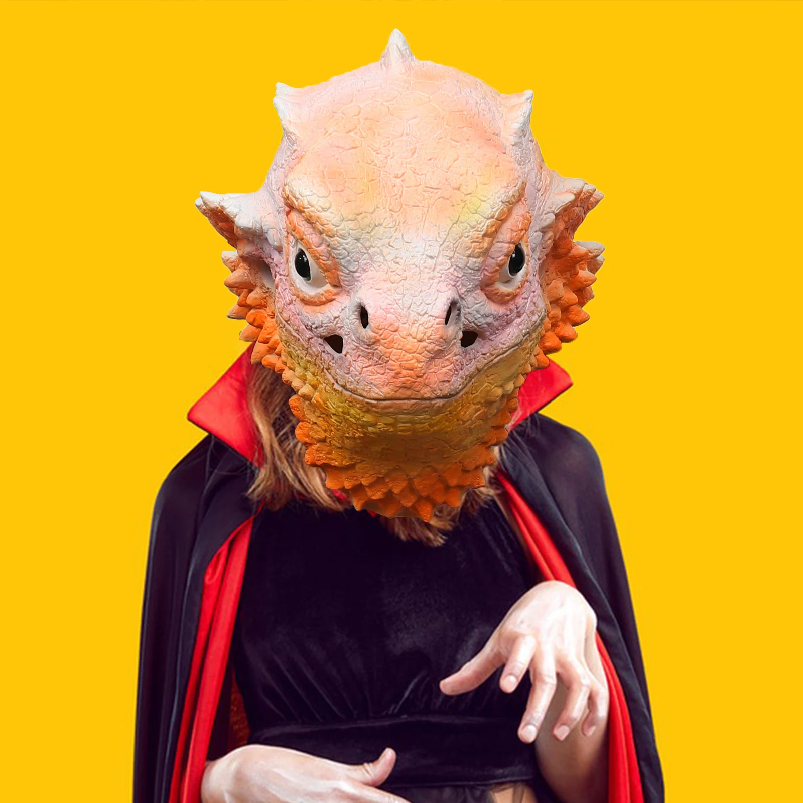 

Lizard Mask Halloween Cosplay Props Face Dress Up Costume Accessory Animal Masquerade