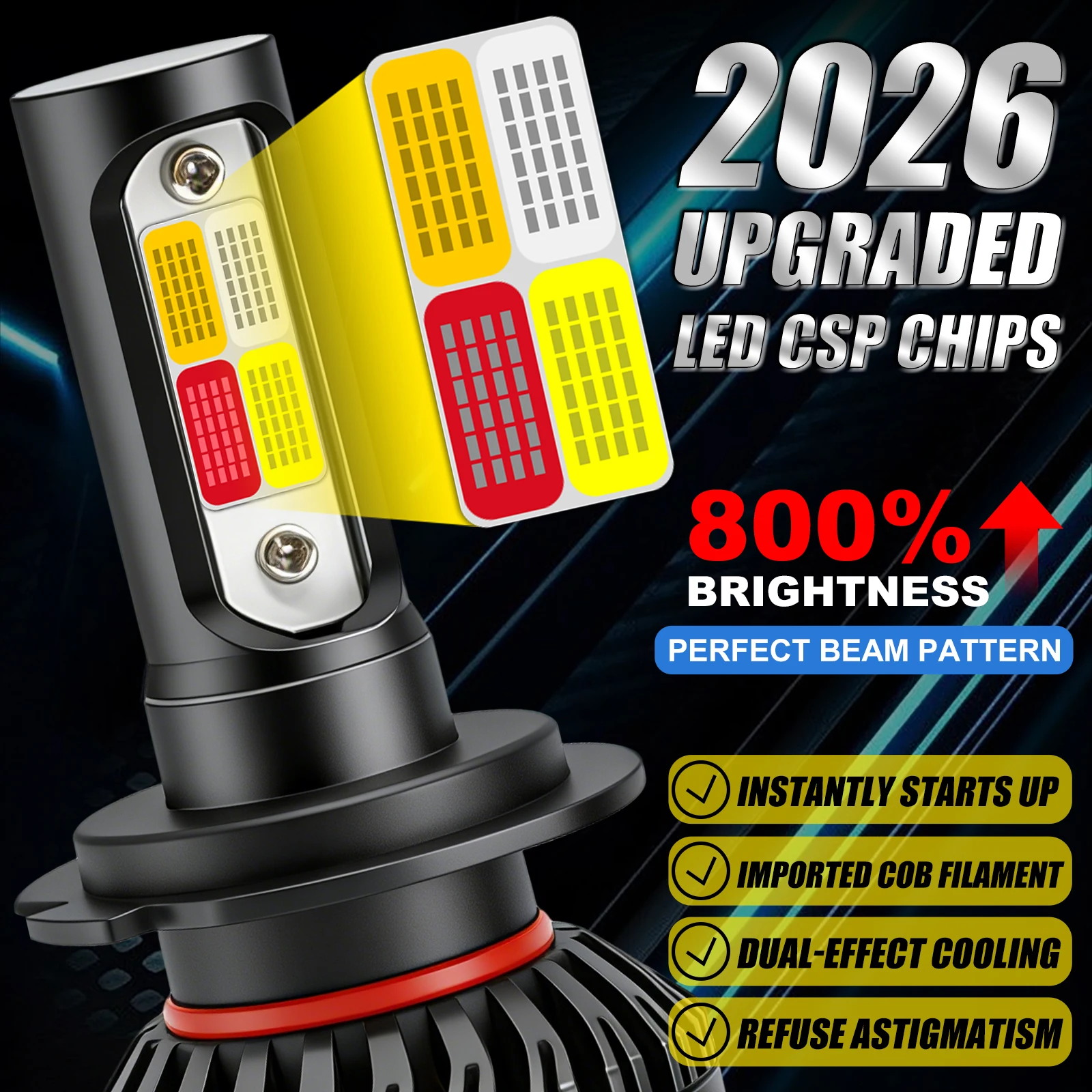 4 Kleuren Strobe H7 H4 LED 110 - Sos Light Strobe recensie en prijs