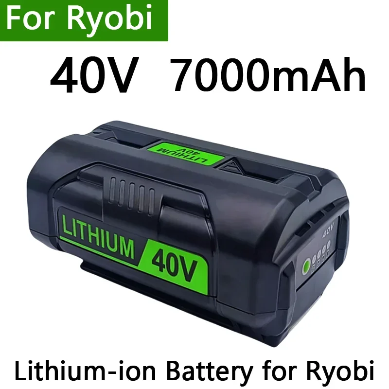 สําหรับ Ryobi 7Ah 40V แบตเตอรี่ Li-Ion สําหรับ Ryobi RY40502 RY40200 40V OP4050 OP4026 OP40401 เครื่องมือไฟฟ้าไร้สายแบตเตอรี่