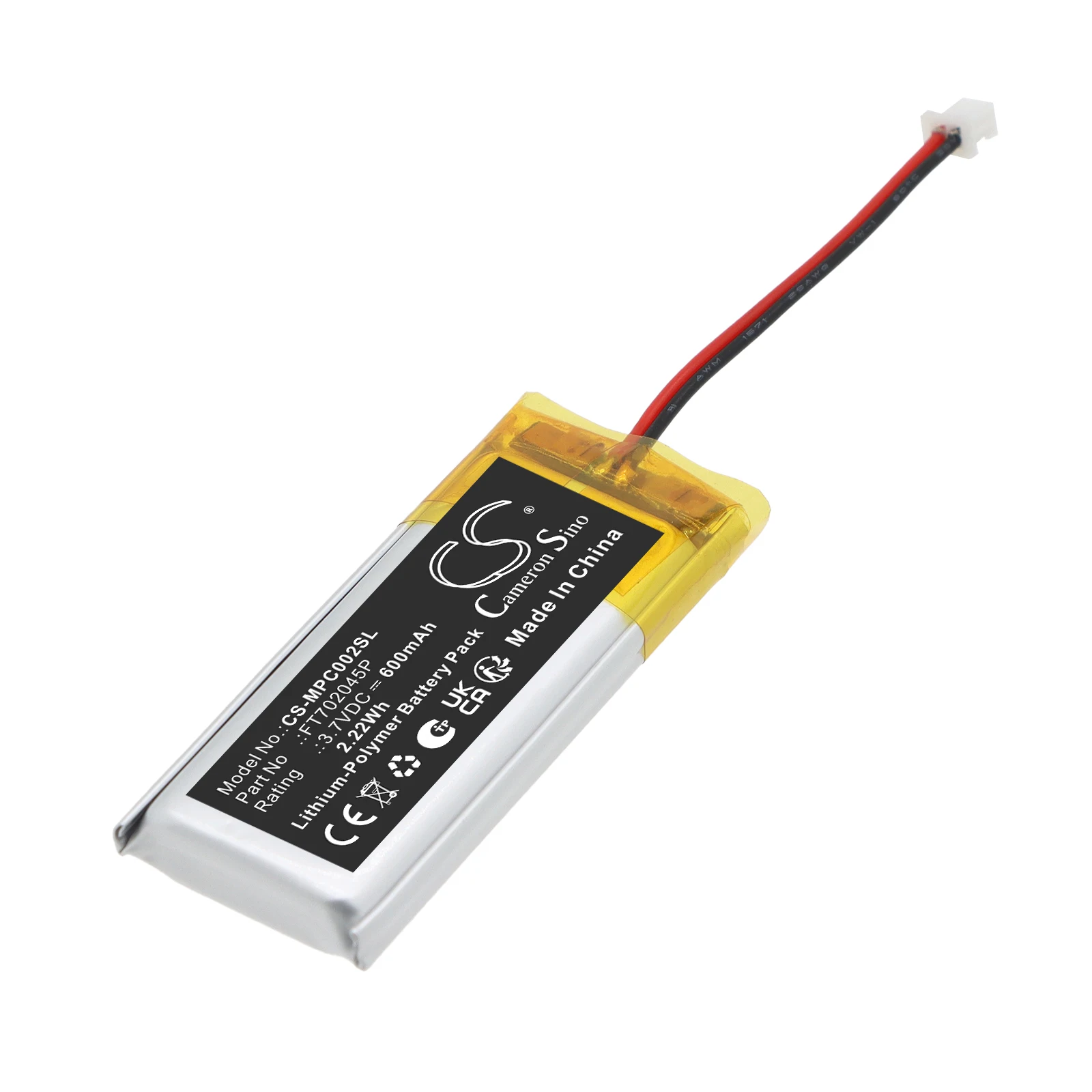Replacement 3.7V 600mAh Dog Collar Battery FT702045P for My Pet Command DF Dog Fence Collars Dog Training