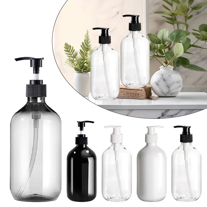 1PC 500ml Soap Dispenser Bottle Portable Shampoo Pump Bottle Soap Lotion Container Bathroom Shampoo Conditioner Container