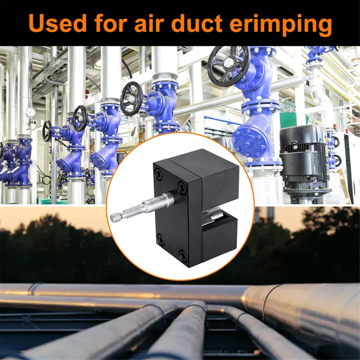 Pinza de impacto asistida por energía A73P C5A2, herramienta de prensado de conductos metálicos eléctricos de alta velocidad para reparación de instalación de aire acondicionado