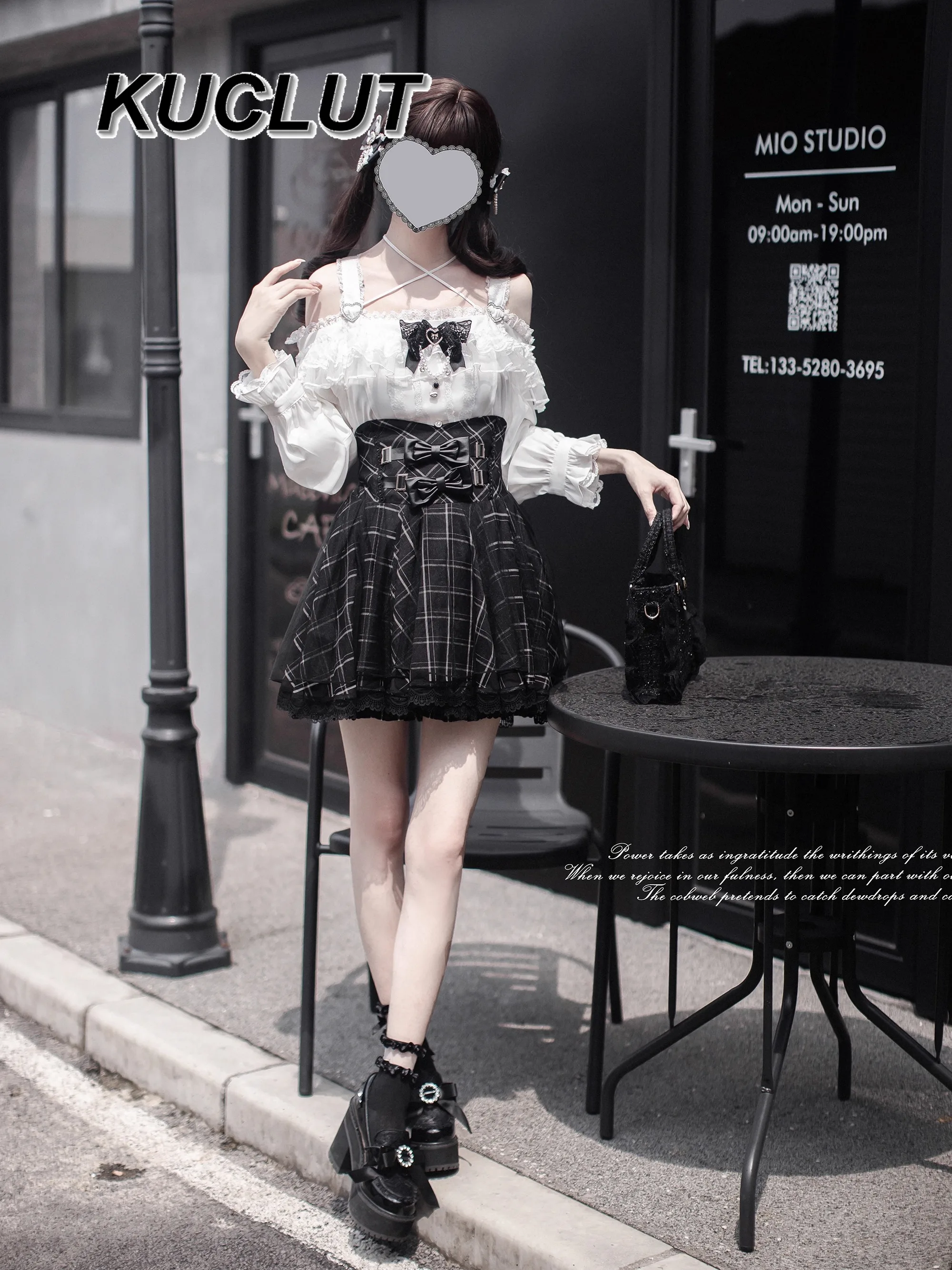

Original Lace High Waist Skirts for Women Fashion Mass-Produced Japanese Style Subculture Casual Girl Plaid Skirt Summer