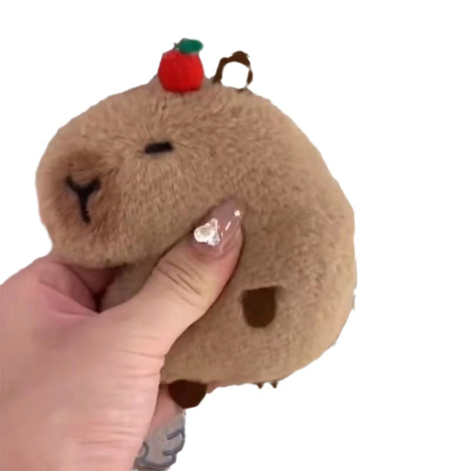 

Lovely Capybara Plush Keychain Toy Stuffed Doll Convenient Easy-to-hang Plush Keychain for Kids Birthday Children's Day Gifts