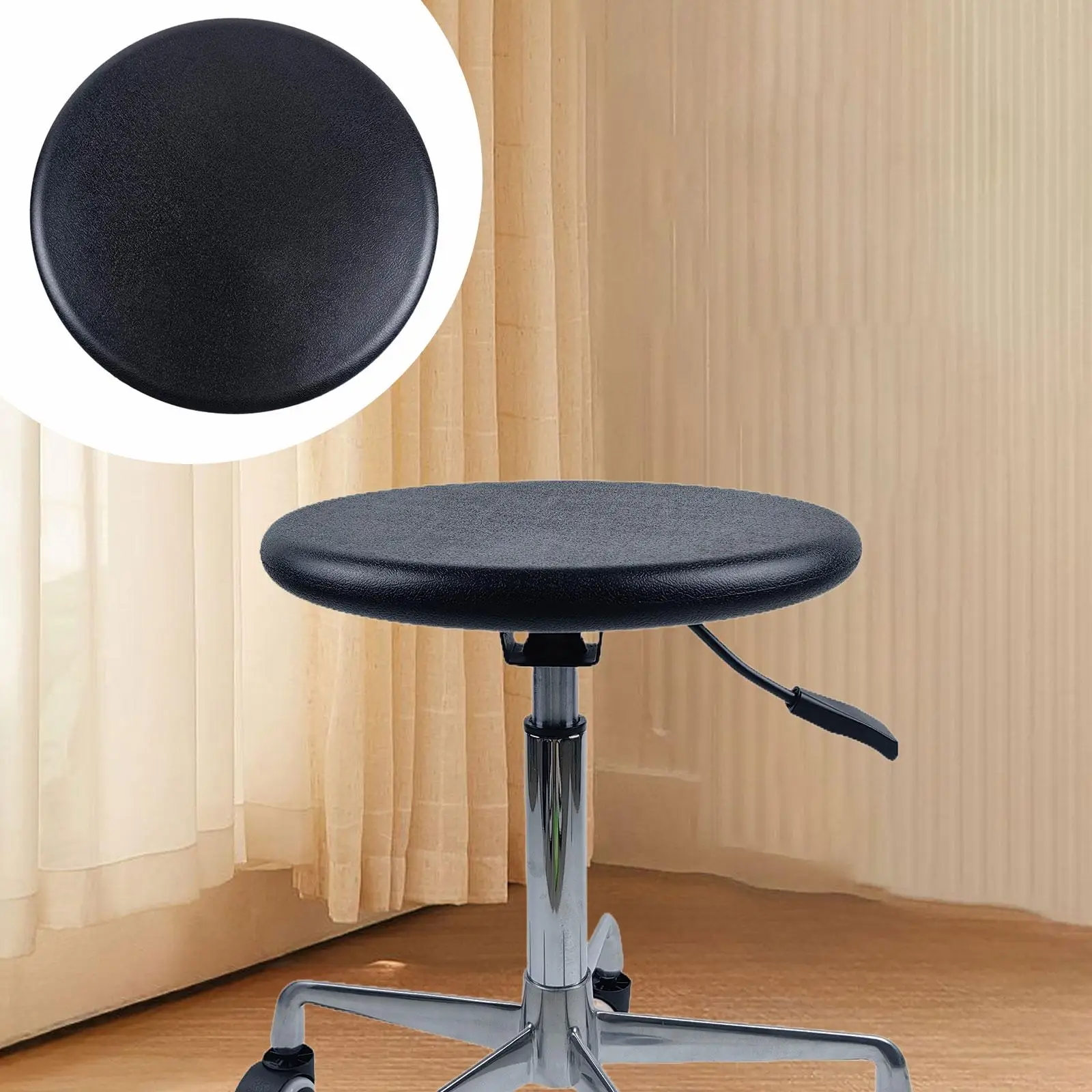 Bar Stool Replacement Cushion, Round Seat Top for Dormitory and Desk Chairs, Swivel Seating