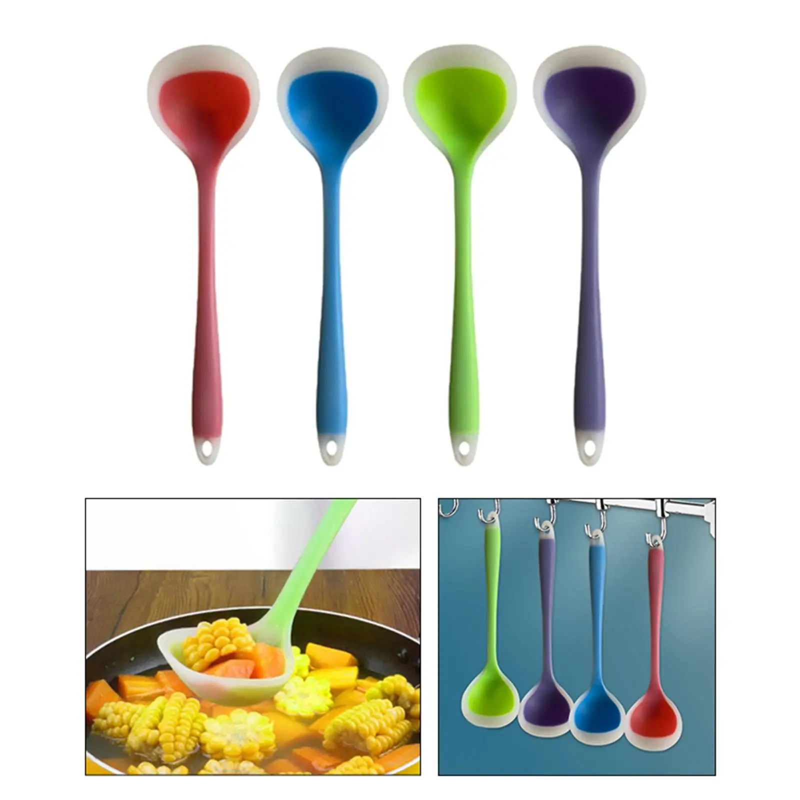 Flexible Nonstick Kitchen Spoon Utensil Spoon Non Stick Serving Spoon for Baking