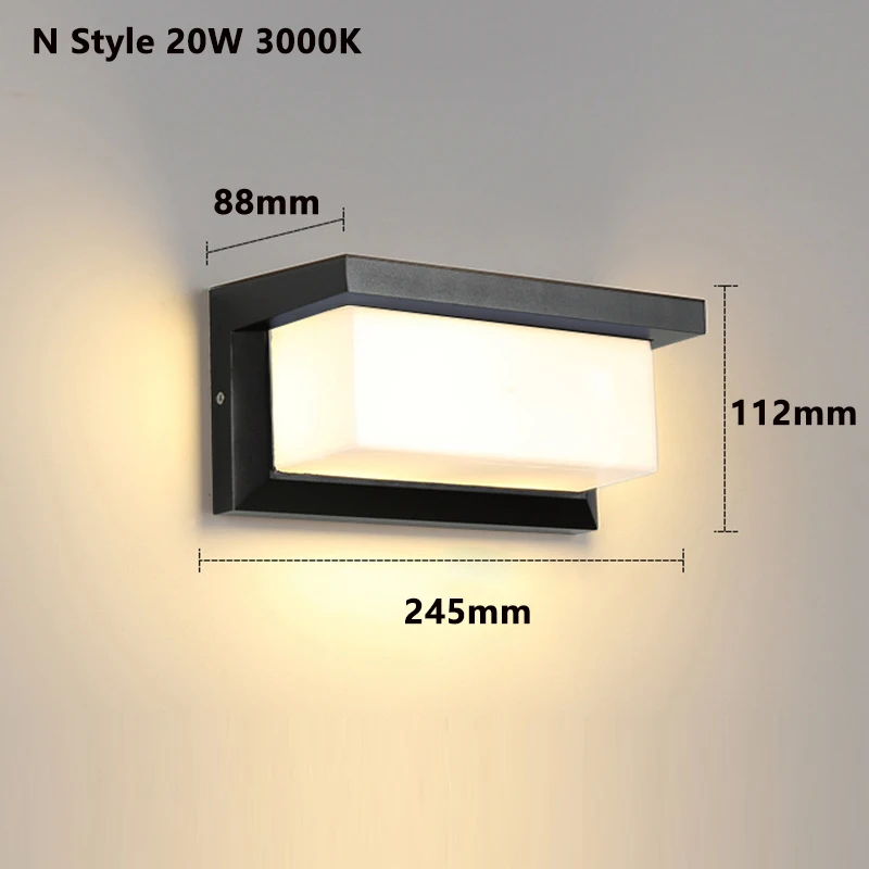 Luz Led de Porche para exteriores con Sensor de movimiento, iluminación blanca cálida, lámpara de pared para exteriores, luz Led impermeable