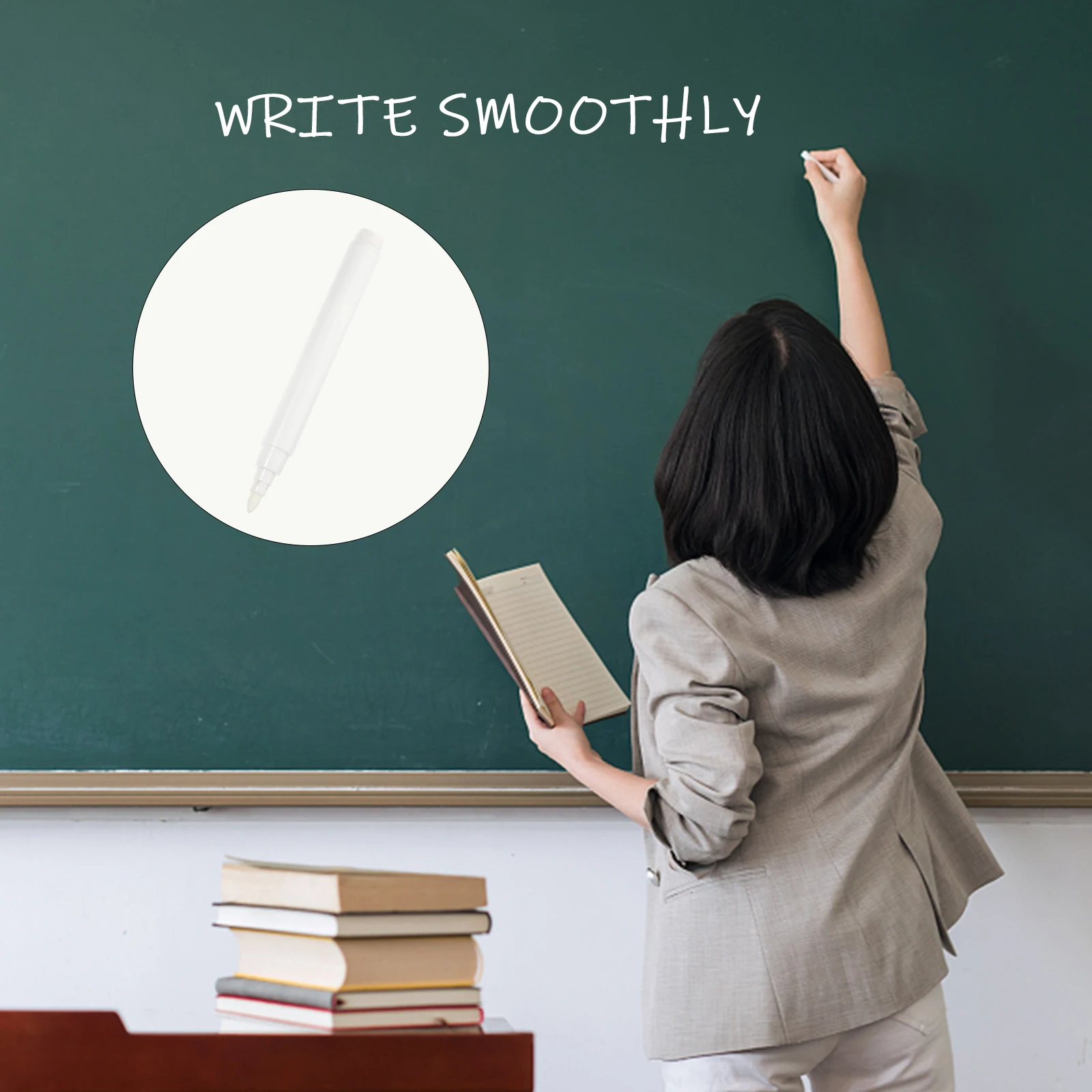 

20 шт., белые меловые ручки, жидкие меловые маркеры, портативные практичные маркеры для доски для бумаги, стекла, пластика