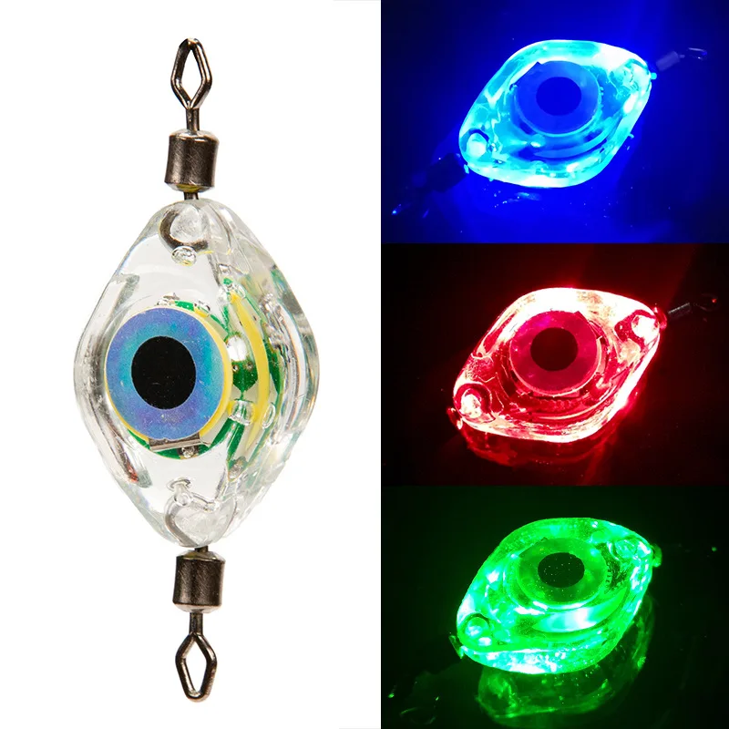 

Double Swivel Fish Trap Lamp Electronic Luminous LED Night Fish Lamp Underwater Lure Fish Bait Light 5pcs/bag