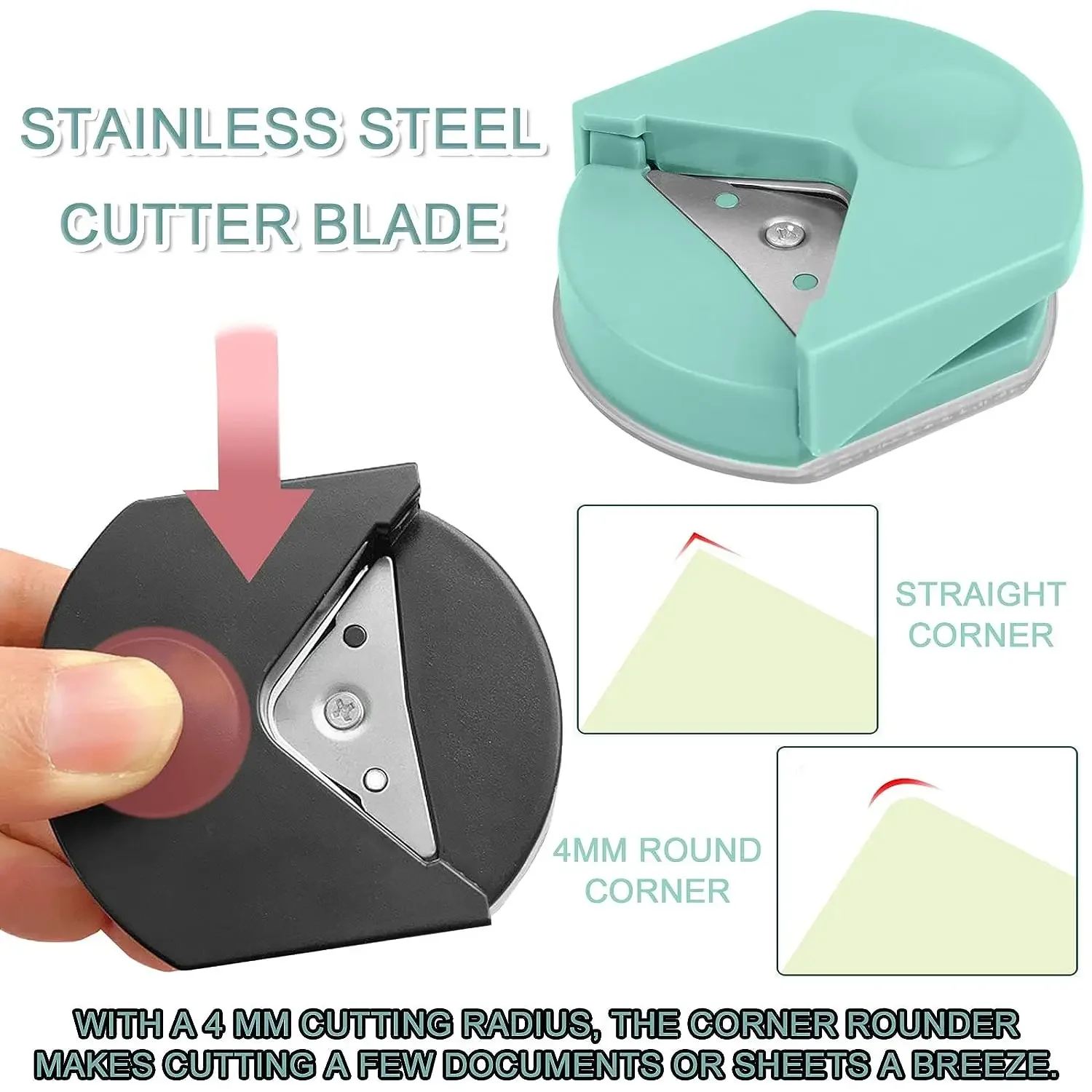 Paper Cutting And Rounding Cutter Corner Plastic PVC Film Maker Machine Trimmer Office Company Accessorie Paper Cutting And Roun