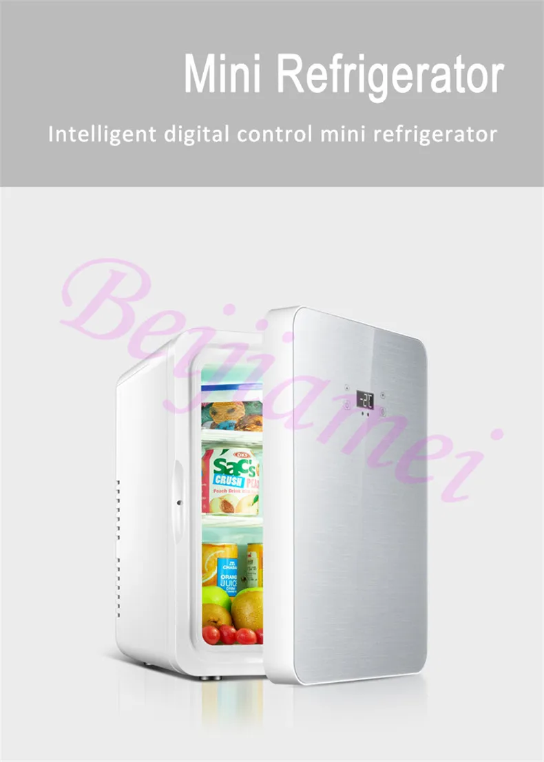 Refrigerador de coche de 22L, refrigerador de doble uso, almacenamiento de frutas y alimentos, gran capacidad, refrigeración del hogar