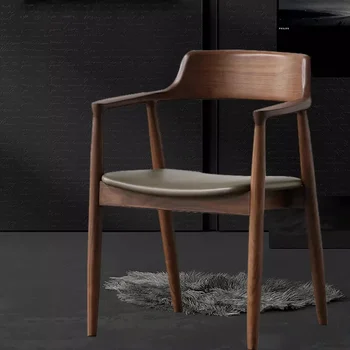 คาเฟ่สําเนียงไม้อาร์มแชร์โต๊ะรับประทานอาหารที่นั่งห้องครัวการประชุมการเจรจาต่อรองเฟอร์นิเจอร์ Sillas Comedor