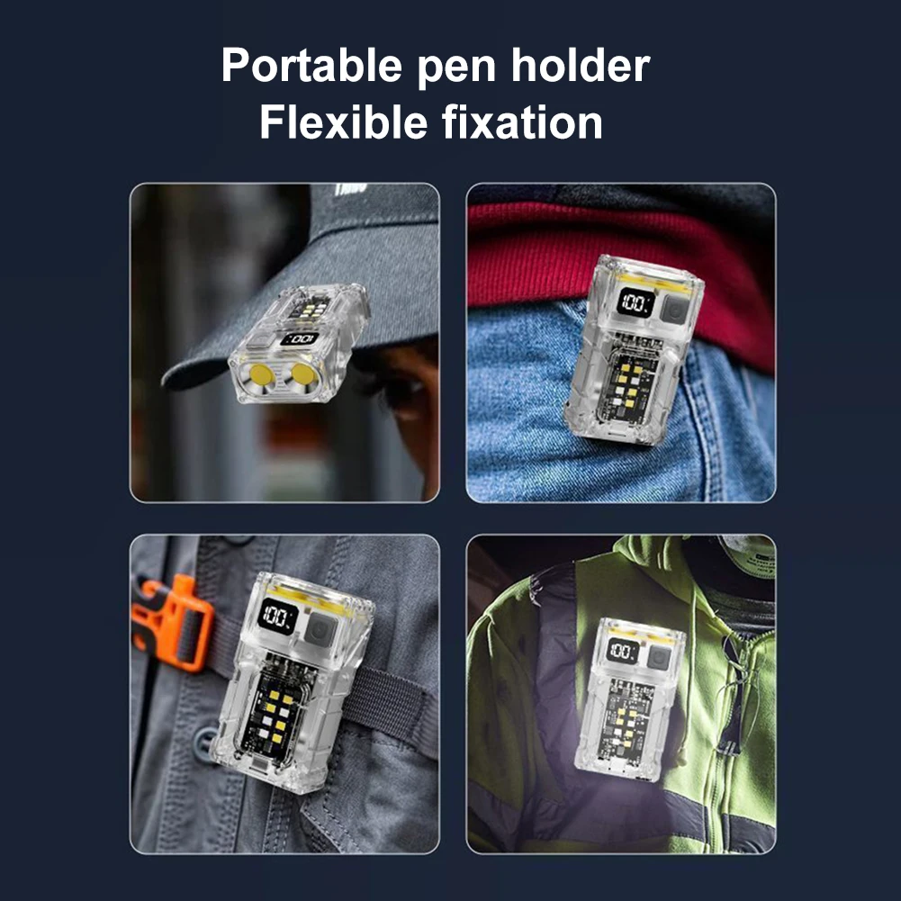 COB + SMD LED في الهواء الطلق مصباح يدوي صغير USB قابلة للشحن المحمولة الشعلة مصباح تدوير قبعة كليب ضوء للتخييم الصيد المشي