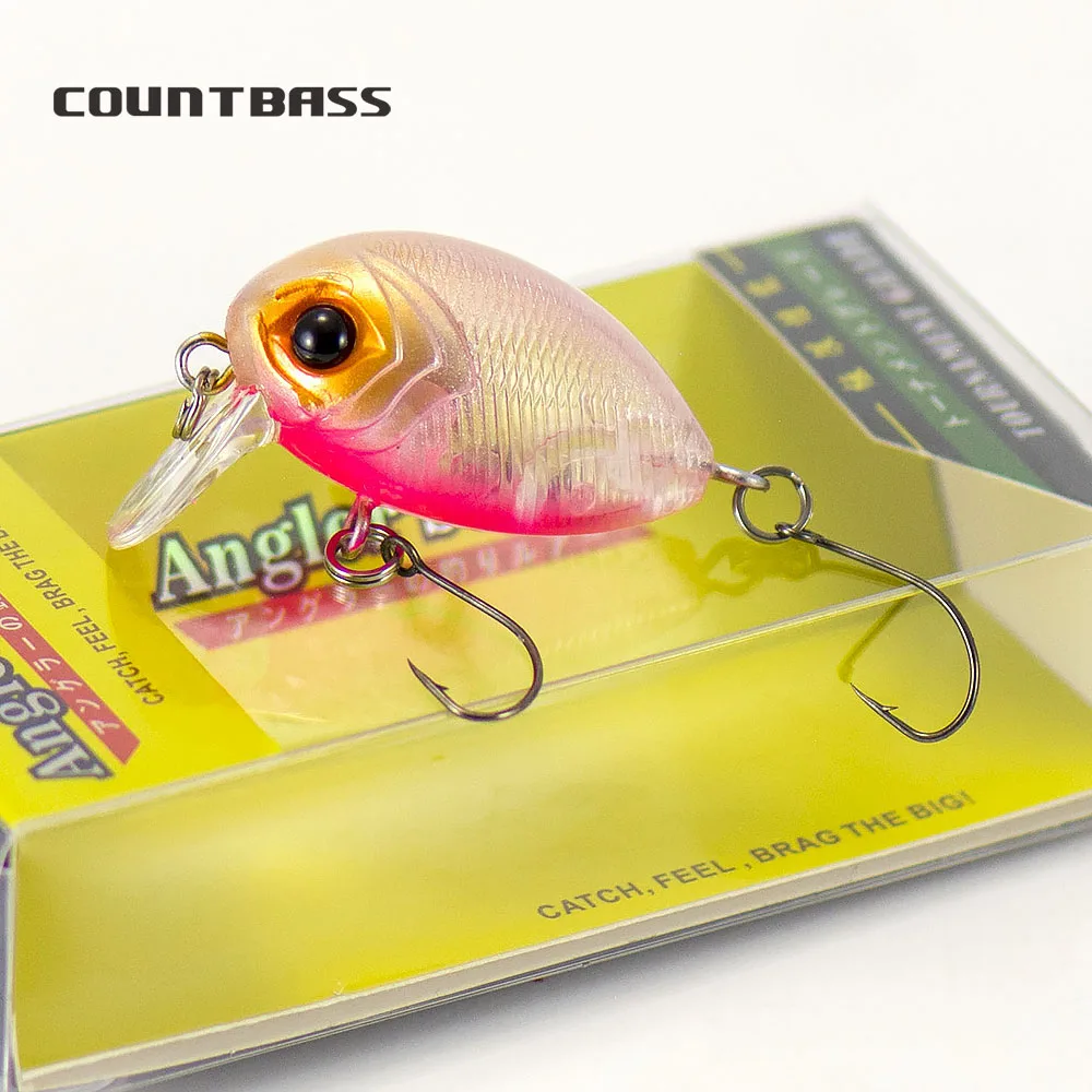 Cebo flotante con manivela COUNTBASS, 32mm, 3,6g (1,26 ''0,13 oz), buceo, 0,2-0,5 M, pesca de plástico, Wobbler, perca, Leurre, señuelo de pescador