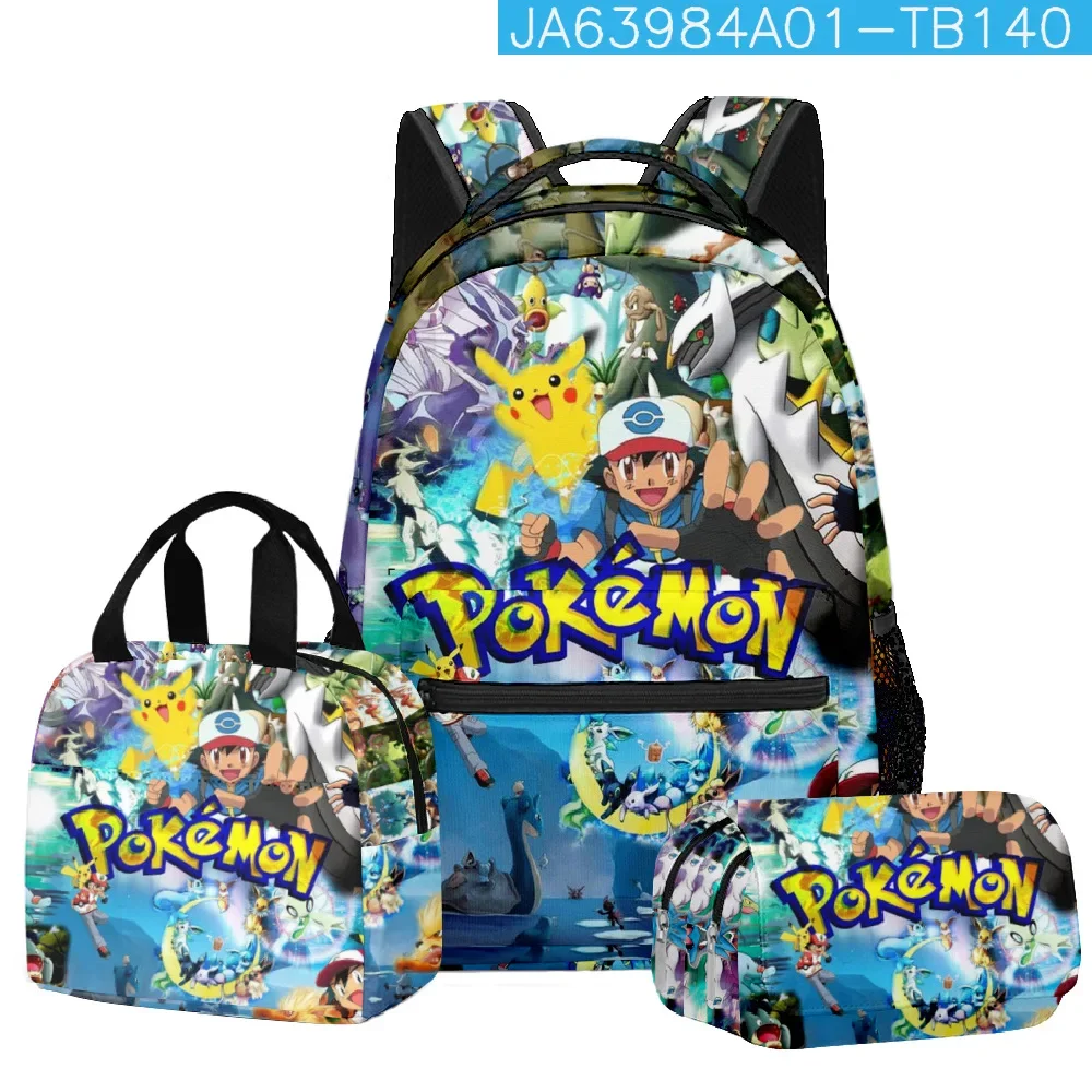 MINISO Pikachu Pet Elf Pokemon Pikachu Primary and Middle School Students Schoolbag Boys Girl Anime Cartoon School Bag Mochila