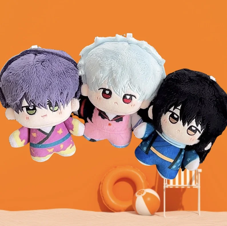 

Stuffed 10cm Anime JGintama Sakata Gintoki Shimura Shinpachi Kagura Okita SougoCotton Plush Doll - Surprise Gift for Kids