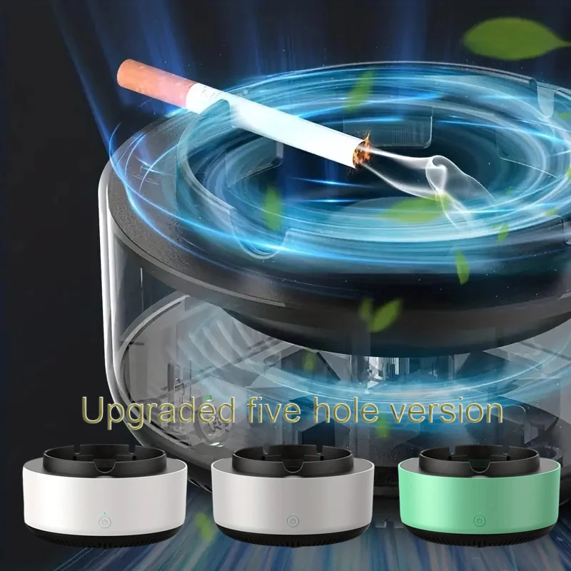 Portable Battery-Operated Ashtray for Home Use Convenient Smoke Trap