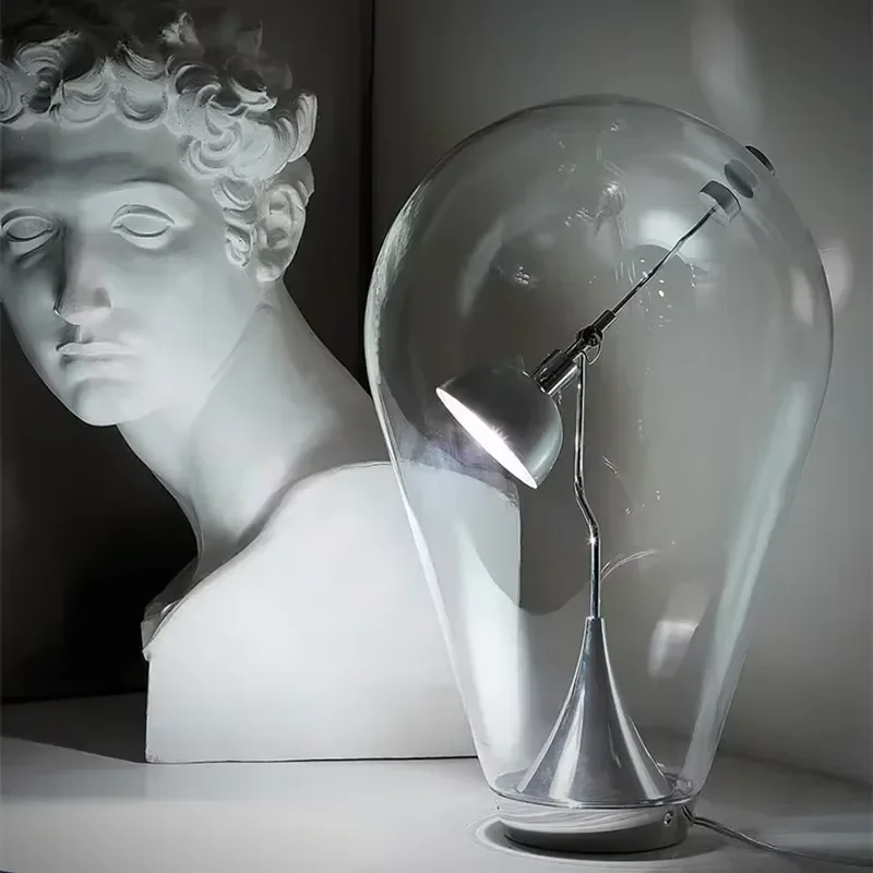 Vintage Glass Desk Lamp Industrial Table Lamp For Bedroom Study Room Office Home Decor Creative LED Bedside Desk Reading Lamp
