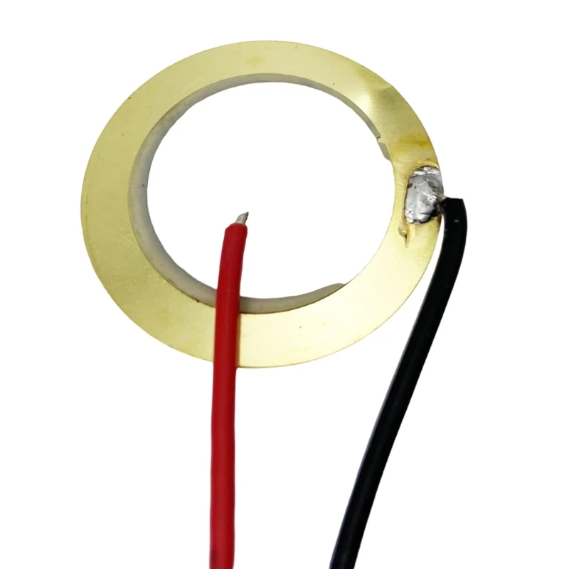 15Pcs Direct Supply 27MM Copper Sheet Buzzer Piezo Pickup Plate with Wire