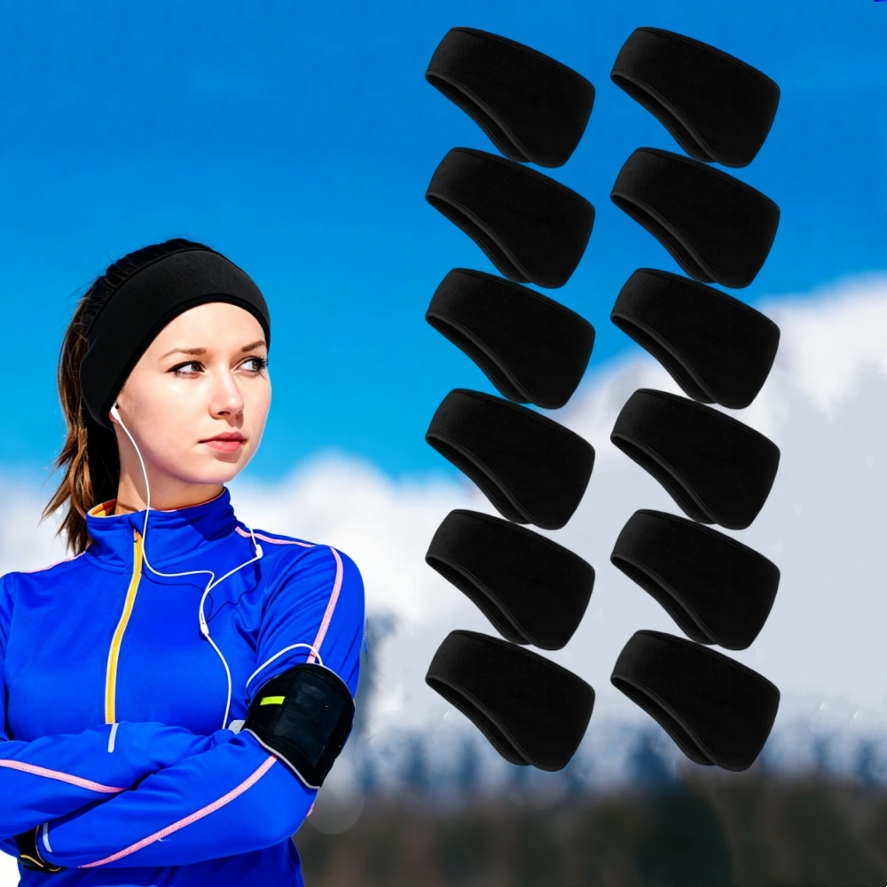 

Набор из 12 термо-повязок на голову для защиты ушей: зимние, для лыж, фитнеса, бега в холодную погоду