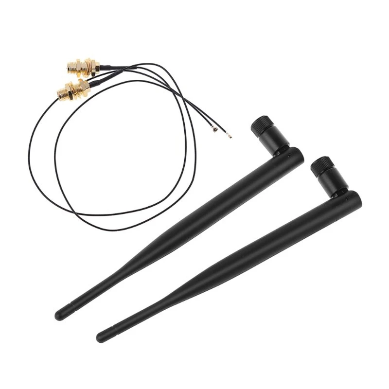 Dual Band Antenna 6dBi for WiFi Router RP-SMA 2.4GHz 5GHz +2 30cm U.fl / IPEX