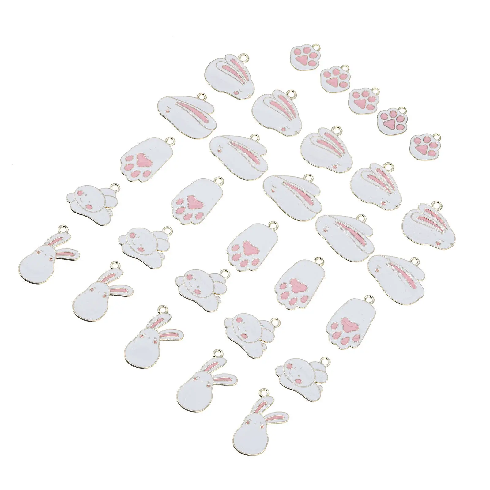 30Pcs Alloy Rabbit Charms Pendants DIY Jewelry Accessories Handmade Findings for Bracelets Necklaces Keychains