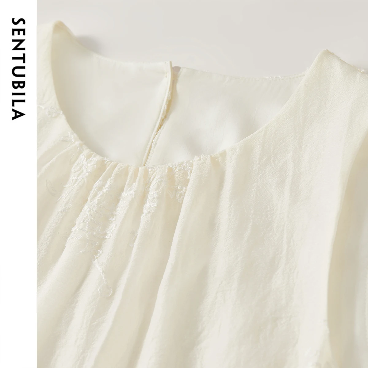 SENTUBILA Women Summer Dress 2026 Elegant Ladies Sundress Embroidery Sleeveless Holiday Vacation Long Dresses Woman 151L58207