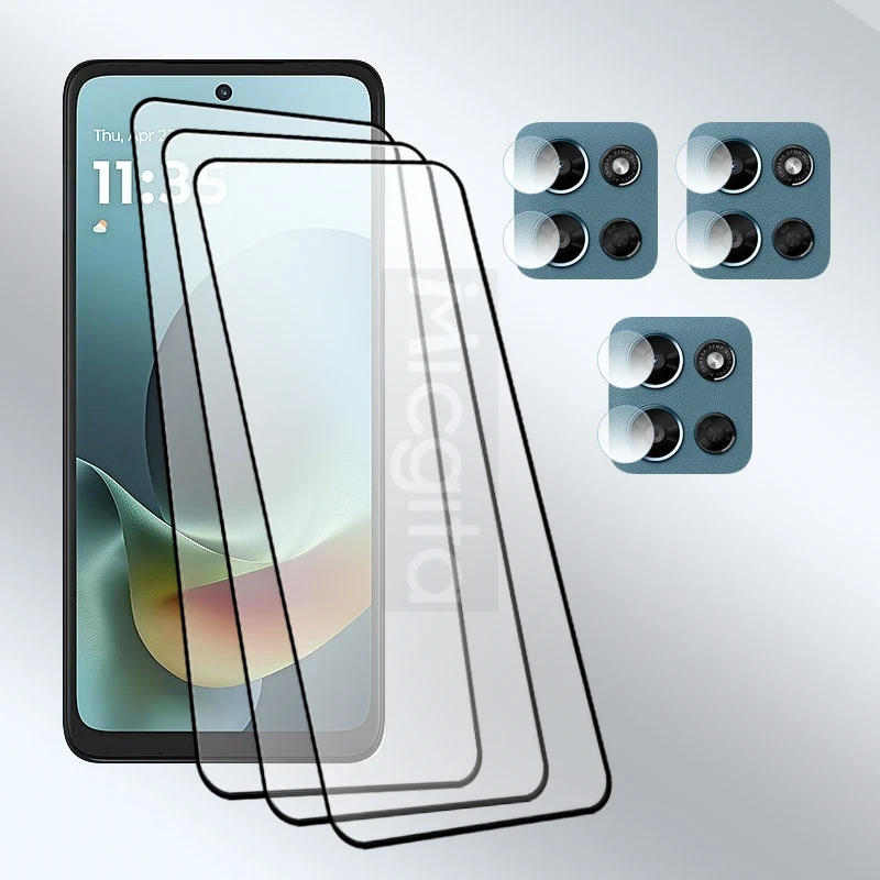 واقي شاشة من الزجاج المقسى لهاتف موتورولا موتو جي بلاي 2026 9H مضاد للخدش غراء كامل فيلم أمامي + طبقة عدسة من الألياف الناعمة #1