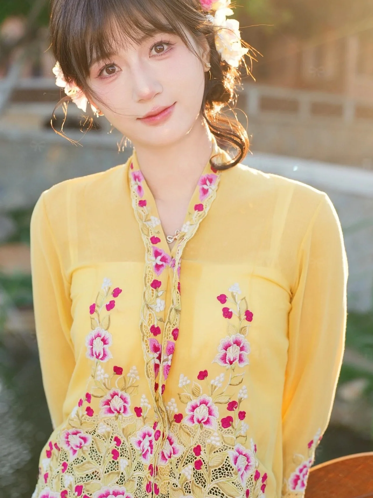 New Style Xishuangbanna Floral Hairpin Set Travel Photography Clothing Portrait Ethnic Dai  Little Lady Photography Costume