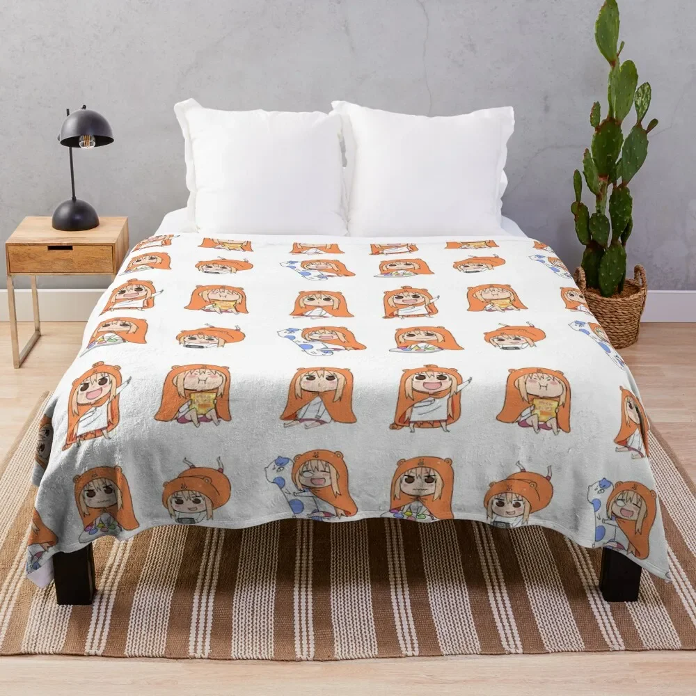 

umaru chan pack Throw Blanket Heavy Blankets For Baby Luxury Designer Plaid Blankets