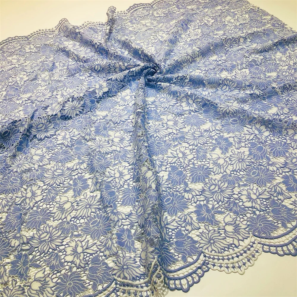 Neuer Stil Afrika Spitzenstoff 2026 Hochwertige Spitze Wasserlösliche Bestickte Modische Weiche Spitze 5 Yards – Detail 10