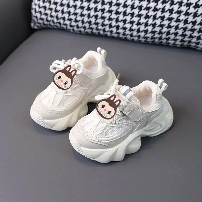 Sanrio spring labubu children fashion girls velcro toddler shoes boys sneakers new lightweight non-slip soft-soled casual shoes