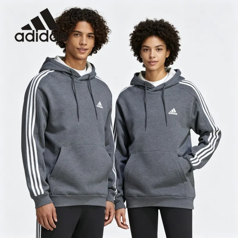 Adidas Button Detail Crew Sweatshirt Business Casual Minimal Commute Neutral Long Sleeve TopIJ6475 1PCS