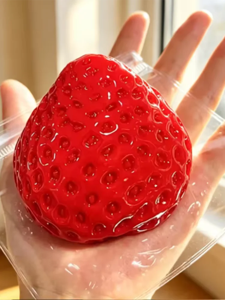 Strawberry Taba Squishy Fidget Toy Slow Rebound Stress Relief Squeeze Beauty Gift for People Office Party Favors Anxiety Relief