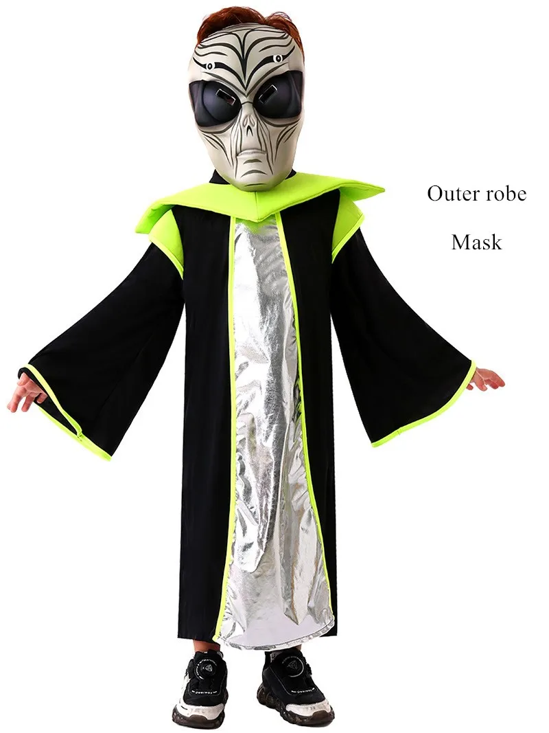 Kid Unisex Alien Cosplay Costume Funny Depp Space Scary Halloween Carnival Party Robe Role Play Costumee