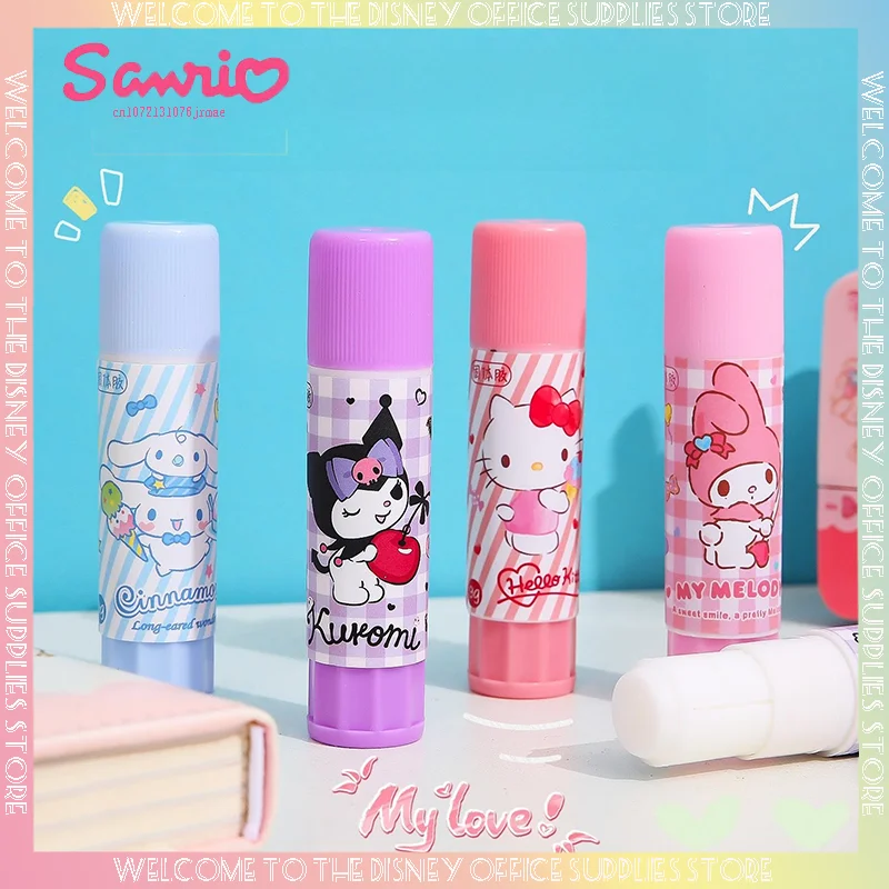 Cartoon Kawaii Sanrio Kuromi My Melody Cinnamoroll Hello Kitty Student Office Supplies Glue Stick Solid Glue Stationery