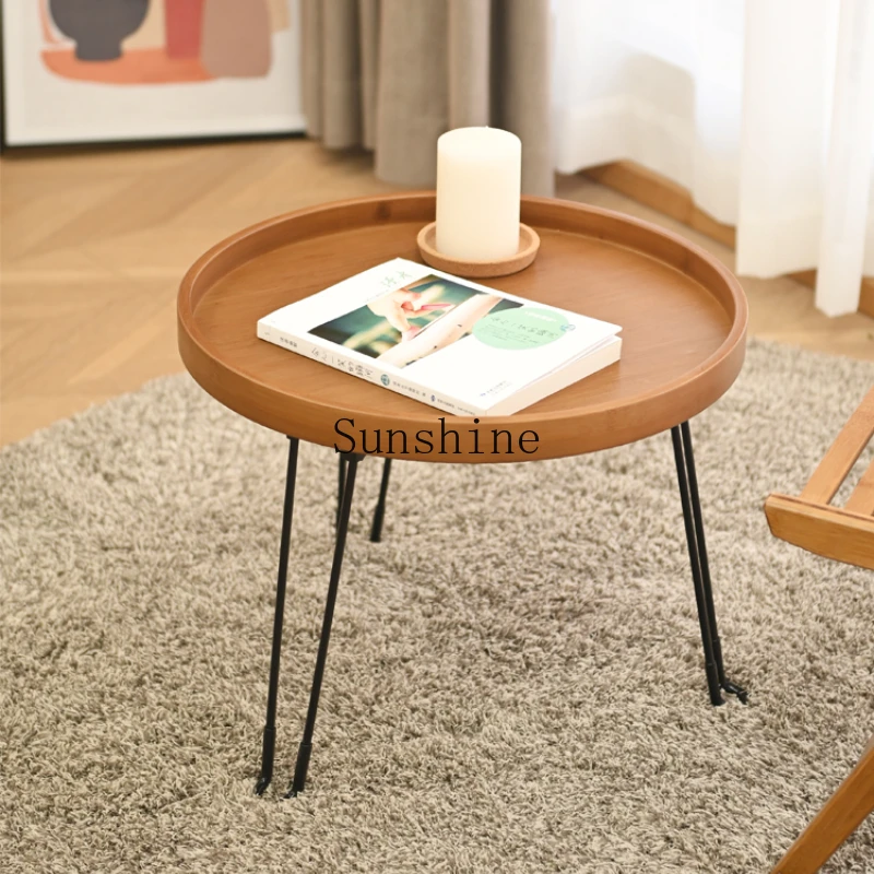 Dream bedside foldable table dormitory small round coffee table balcony snacks student game table