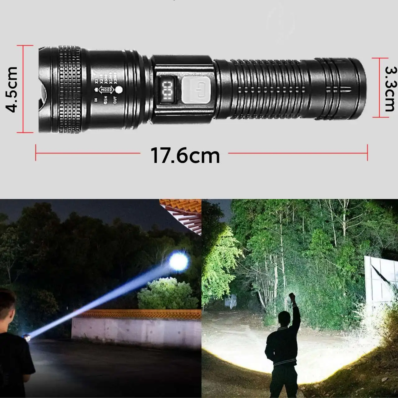 NEW 3000000LM High Power Led Flashlights Built-in Battery 2000mah Tactical Flashlight Emergency Spotlight Most Powerful Lantern