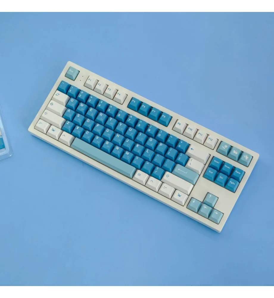 Keycap Personality Original height Five-sided sublimation process Suitable for mechanical keyboard Sea mist love Keycap 129 key