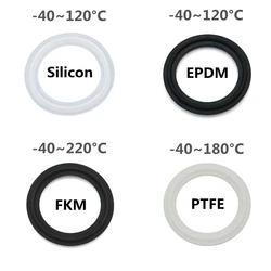 Tri braçadeira virola gaxeta 5 10 pces iso de alta qualidade pressão sanitária grau alimentício selo arruela para homebrew silício ptfe fkm epdm