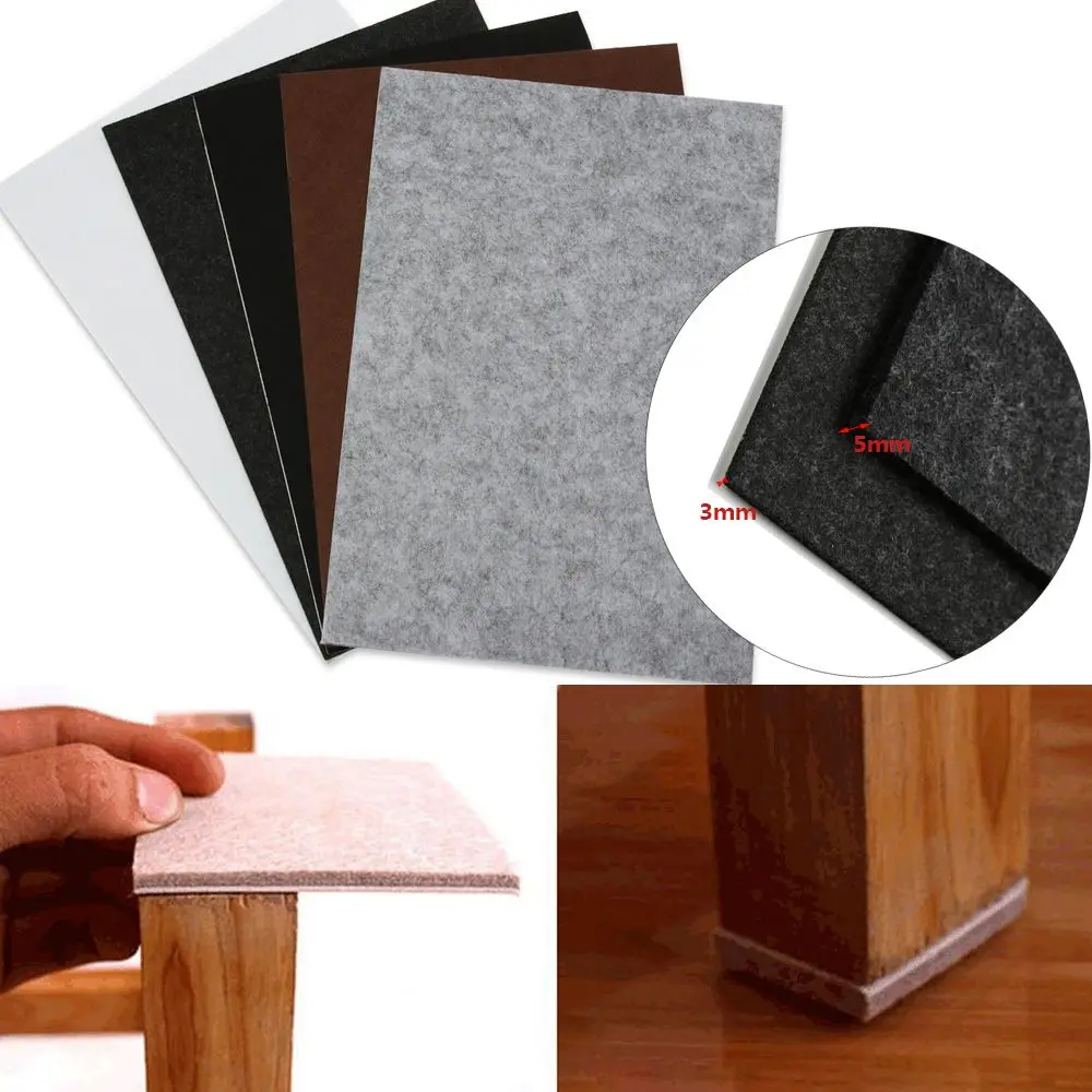 3/5mm Home DIY Cutting Chair Fittings Bumper Table Sofa Anti-slip Mat Anti Noisy Floor Protector Furniture Leg Felt Pads