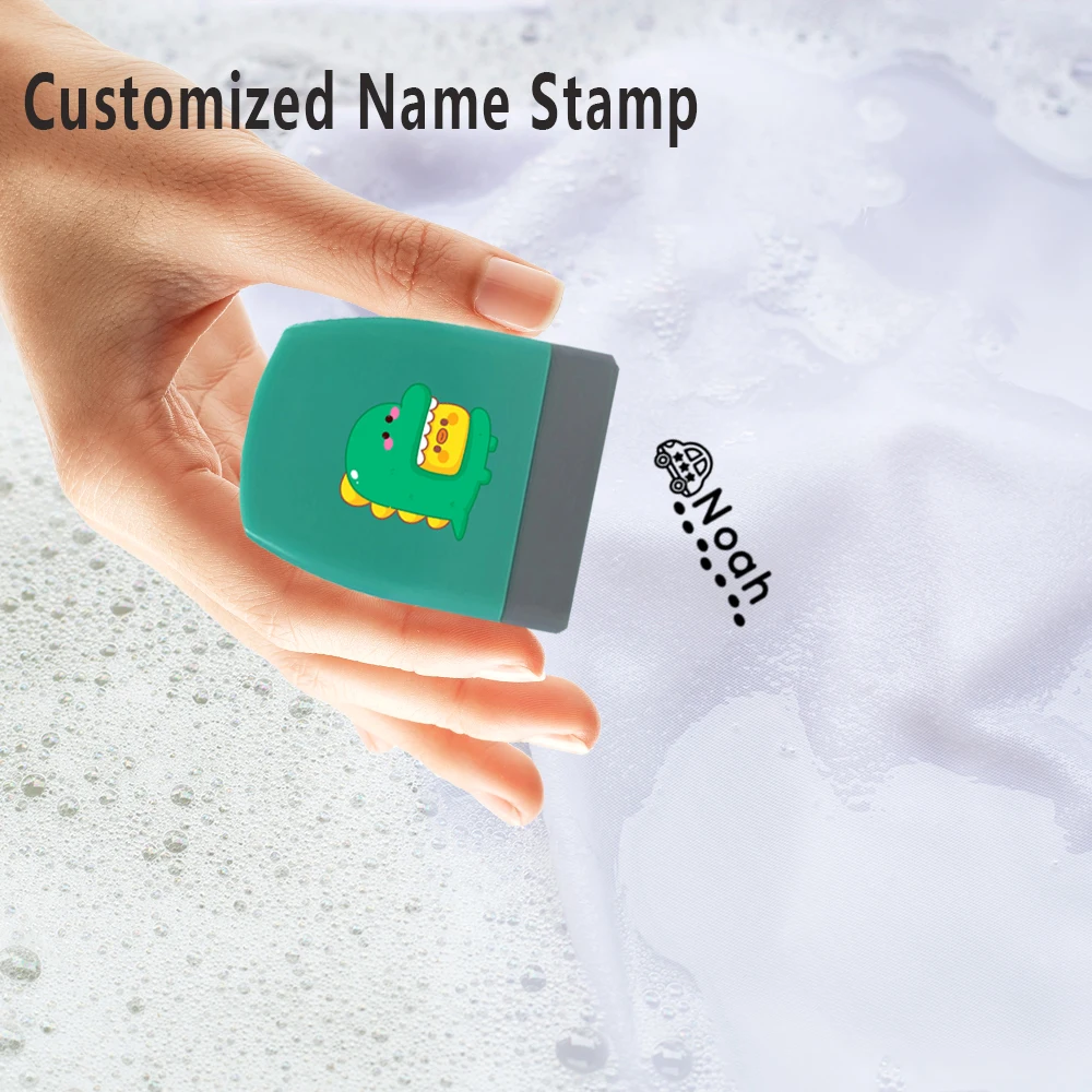 Lovely Colorfast Not Fading Customized Name Seal The Crystal Sticker Pattern is a Dinosaur For Easy Marking and ldentification