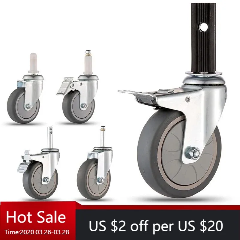 

1 Pcs 4-inch Hotel Restaurant Receiving Dining Car Casters & Trolley Receiving Bowl Trolley Wheels