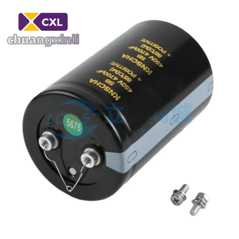 1 PCS / LOT 184EC010 4700uF ± 20% 450V 3-piece set Bolted aluminum electrolytic capacitors diameter 77mm length 115mm