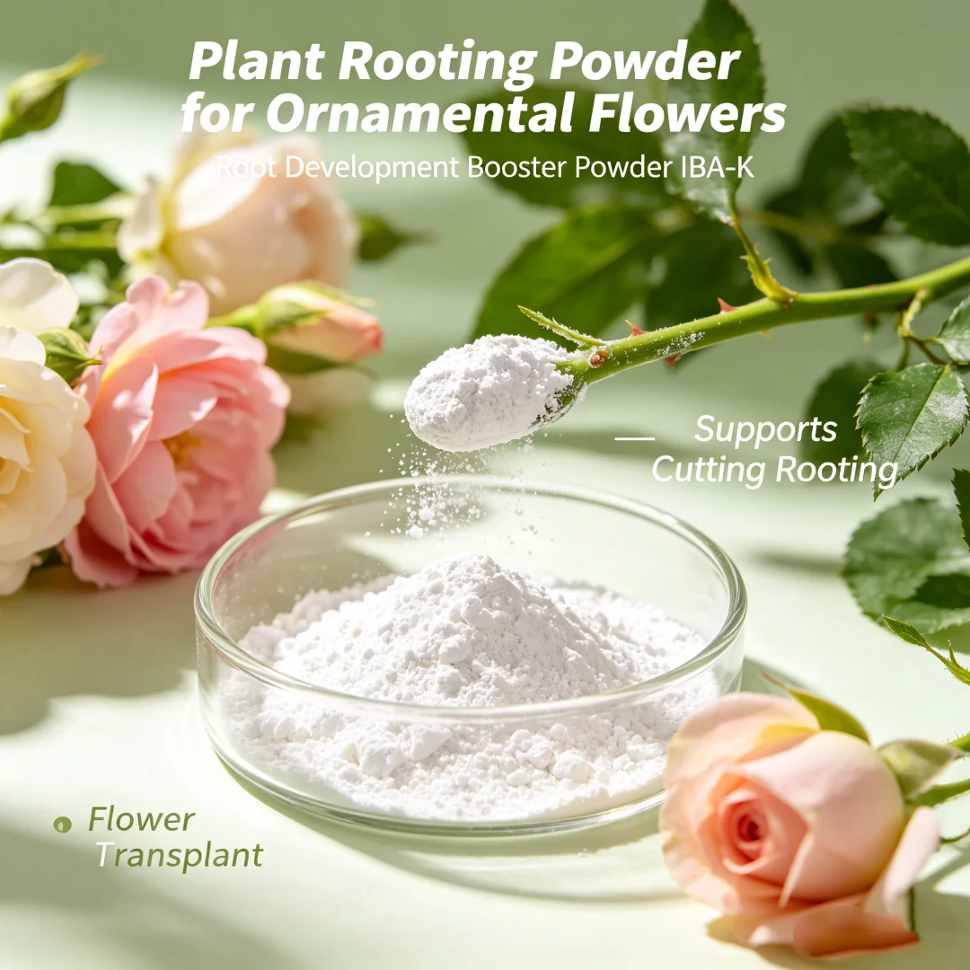 Plant Rooting Powder for Ornamental Flowers, Root Development Booster Powder IBA-K, Supports Cutting Rooting, Flower Transplant