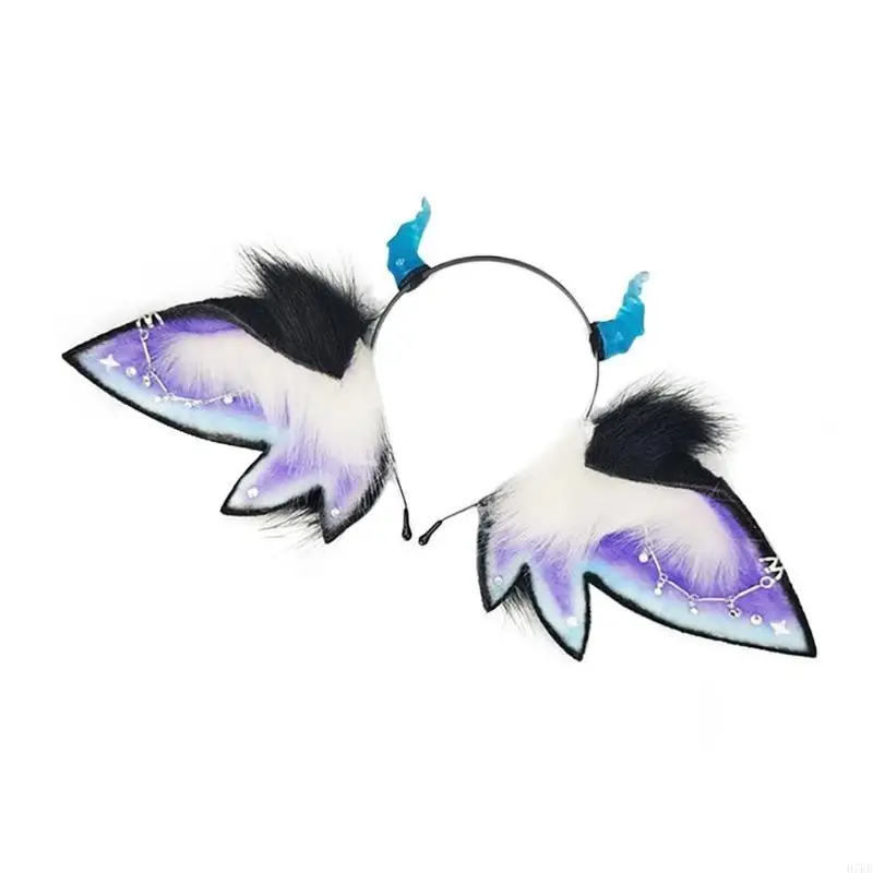 Cosplay Animal Ears Headband Hair Accesories for Halloween Party and Role Play H7ef