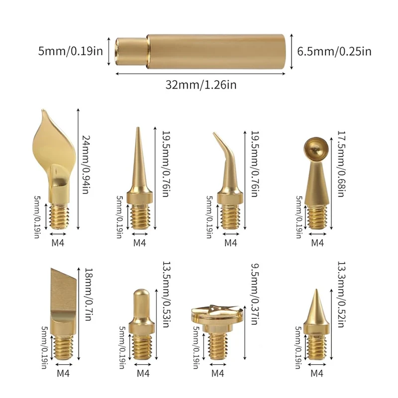 3D Printed Parts Hot Melt Nut Embedded Insertion Tipl M2-M8 for T65 T85/T75/ SH72/SH73/HS-01/GD300/RGS65 Soldering Iron Heat Set
