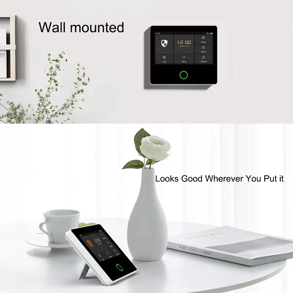 Cpvan Tuya Smart Home Security Systeem Draadloze Wifi 4G Home Inbraak Beveiliging Alarm Ingebouwd 1500Mah 4.3 Inch Scherm