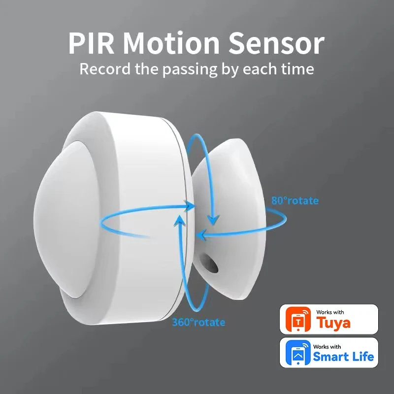 HIMOJO 120° Adjustable Motion Sensor for Tuya Zigbee WIFI Pir Infrared Human Body Movement Wireless Detector Google Alexa Voice